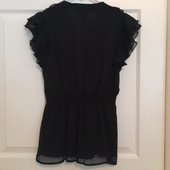 H&M Black Ruffle Top - Picture 5 of 6